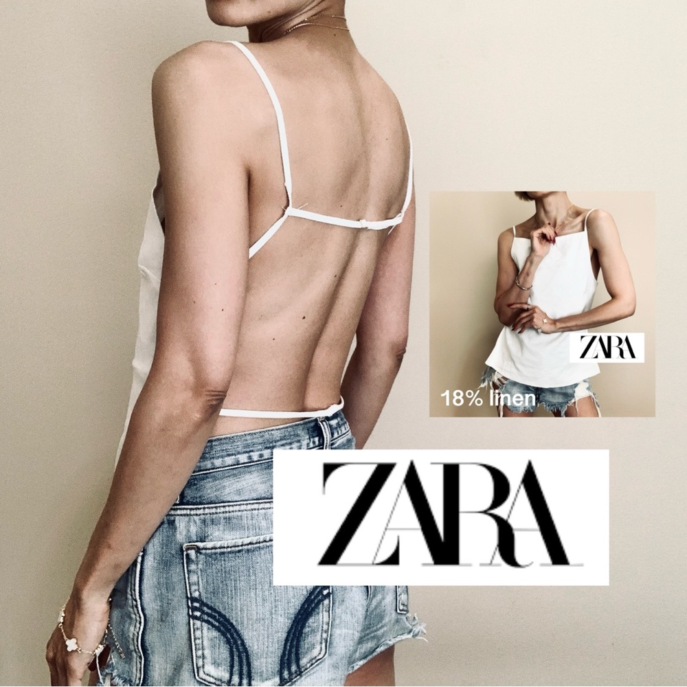 Brand New Zara linen top - Picture 2 of 13